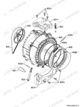 Взрыв-схема стиральной машины Zanker KWN6214W - Схема узла Functional parts 267